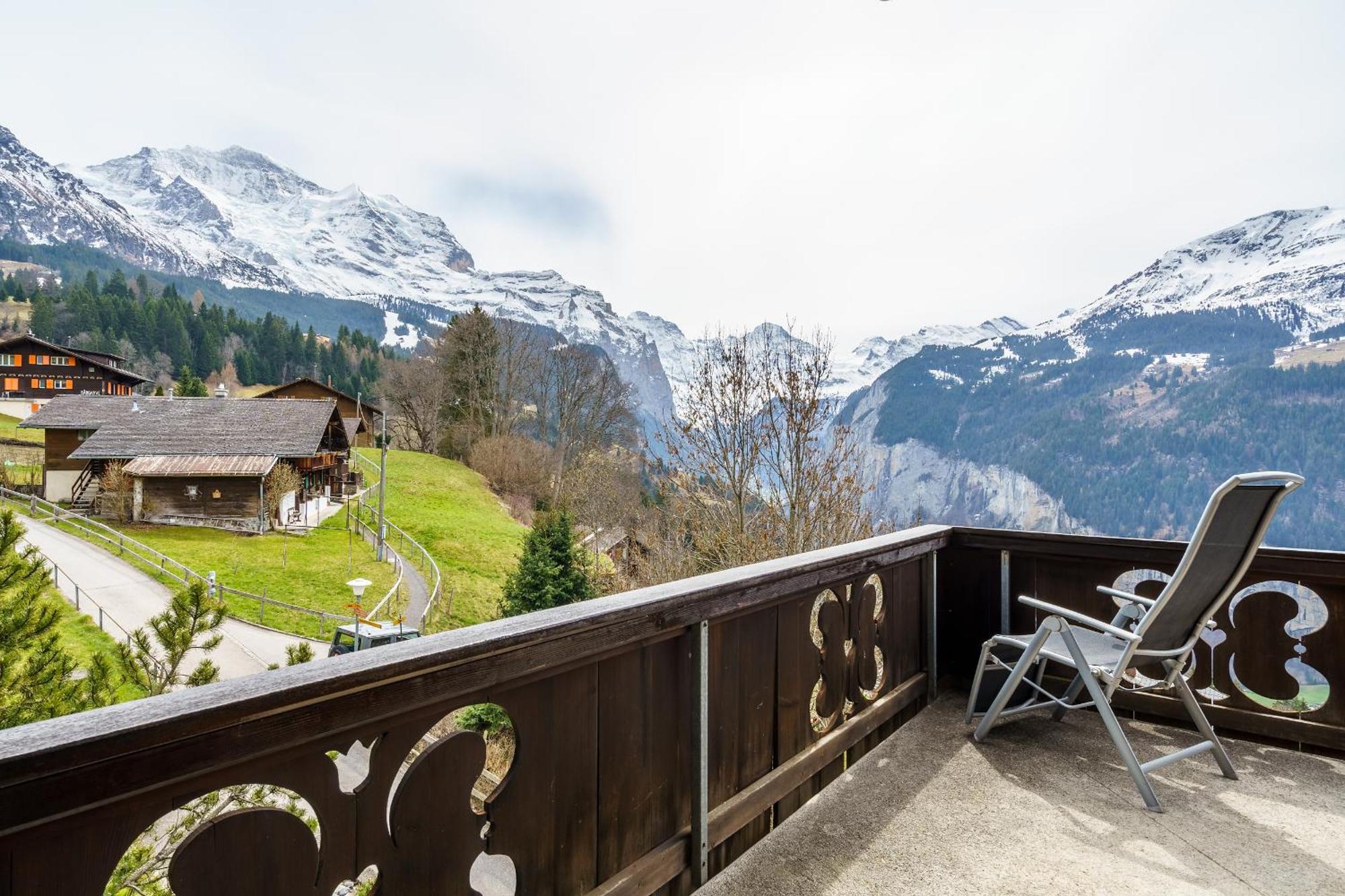 Chalet Bergkristall Wengen Exteriör bild